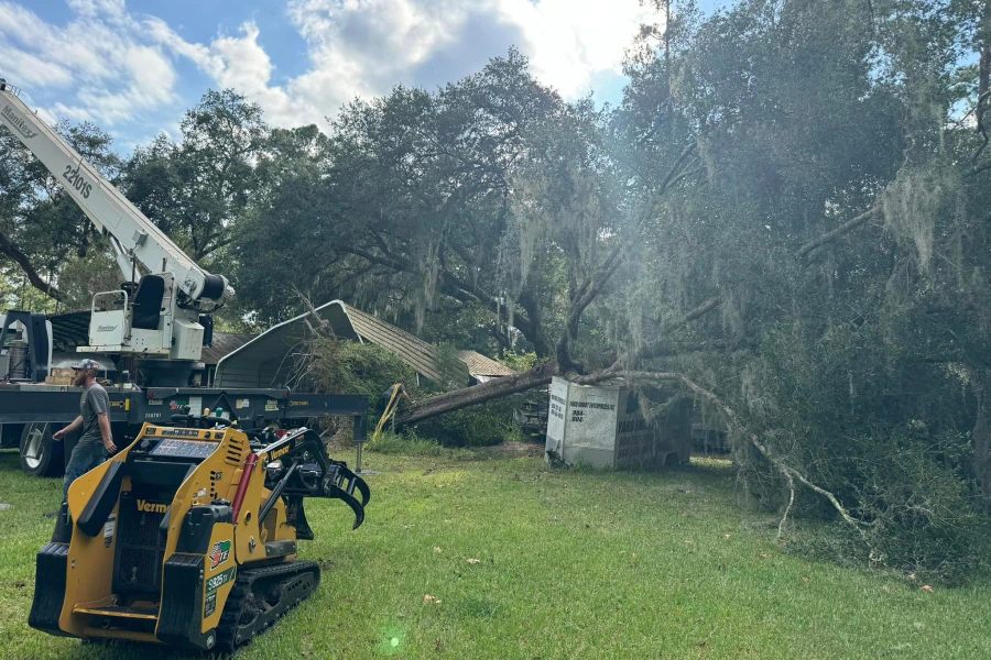 on going service storm removal work