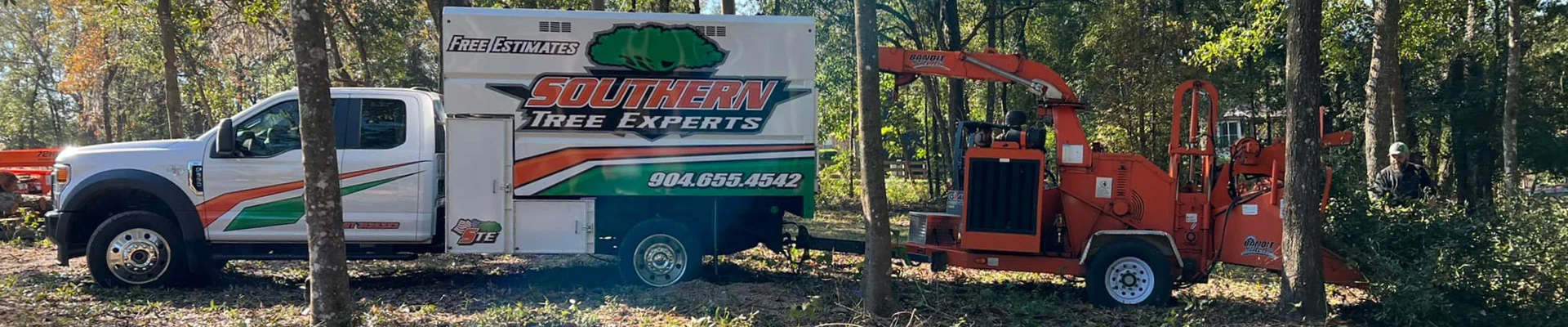 service van of southern tree expert tree removal work